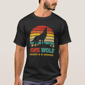 Vintage Retro Pappa Varg Varg Familj Fars dag T Shirt