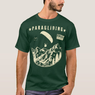 Vintage Retro Paragliding Paraglider Extreme Sport T Shirt