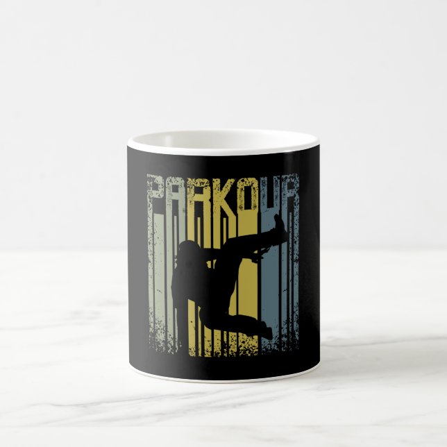 Vintage Retro Parkour Freerunning Kaffemugg (Center)