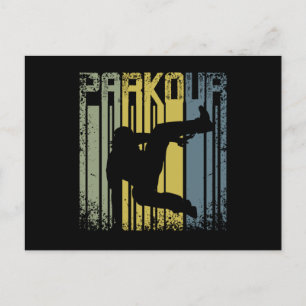 Vintage Retro Parkour Freerunning Vykort