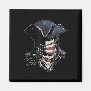 Vintage Retro Patriot Defiant sedan 1776 US Flagga Magnet