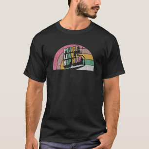 Vintage Retro Peace Kärlek Hip hop Dancing T Shirt