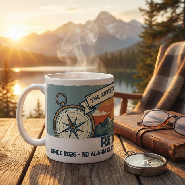 Vintage Retro Pensionär-äventyr Kaffemugg (Skapare uppladdad)