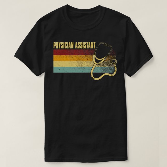 Vintage Retro Physician Assistant T Shirt (Design framsida)