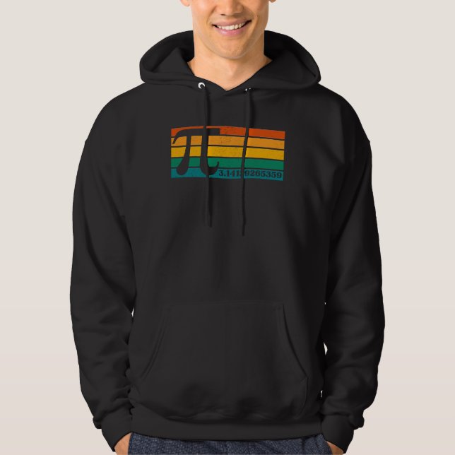 Vintage Retro Pi Hoodie (Framsida)
