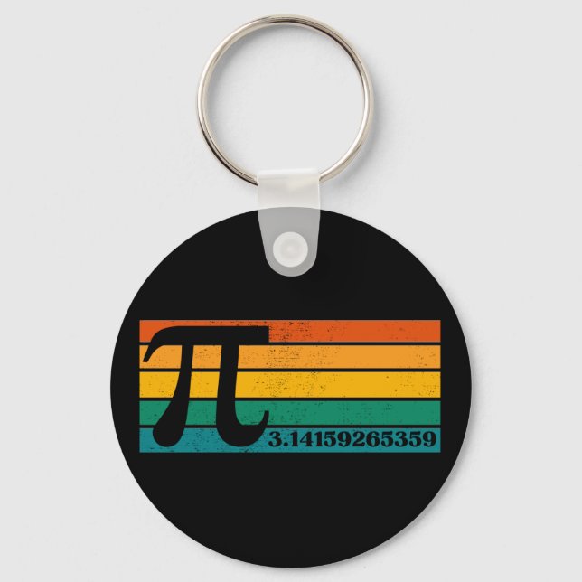 Vintage Retro Pi Nyckelring (Framsida)