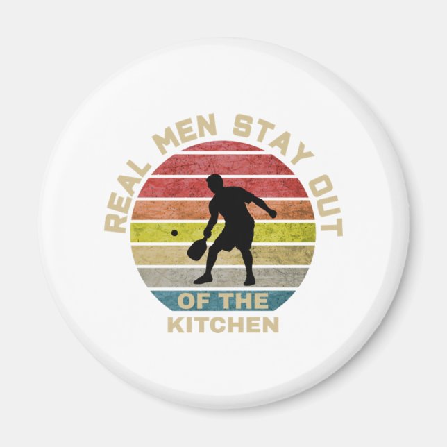 Vintage Retro Pickleball Funny Magnet (Framsidan)