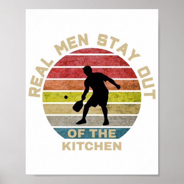 Vintage Retro Pickleball Funny Poster (Framsidan)