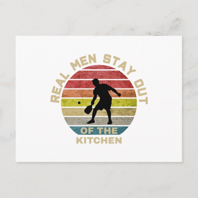 Vintage Retro Pickleball Funny Vykort (Framsida)