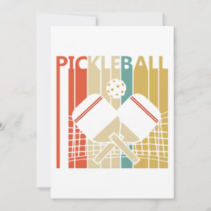 Vintage Retro Pickleball Inbjudningar