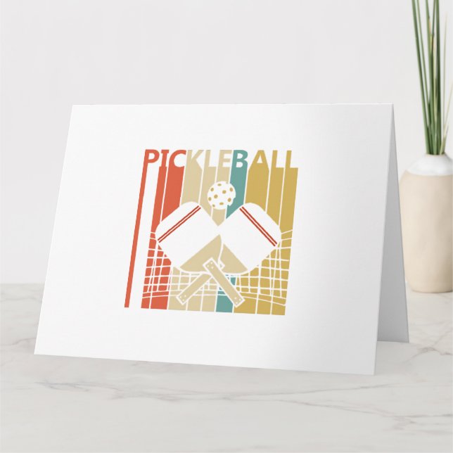 Vintage Retro Pickleball  Kort (Framsida)