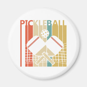 Vintage Retro Pickleball Magnet