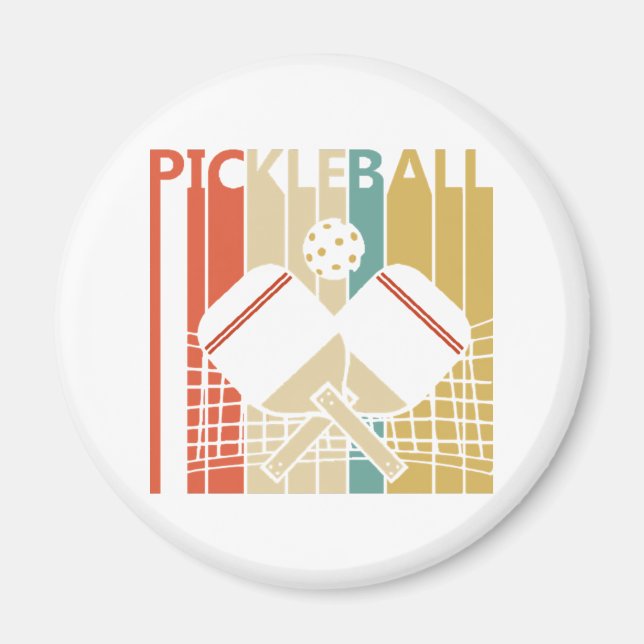 Vintage Retro Pickleball  Magnet (Framsidan)