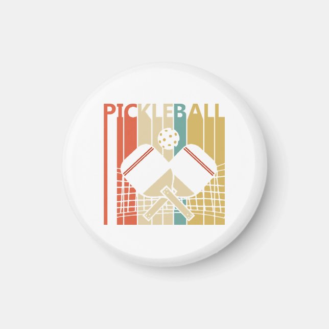 Vintage Retro Pickleball  Magnet (Framsidan)