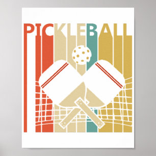 Vintage Retro Pickleball Poster