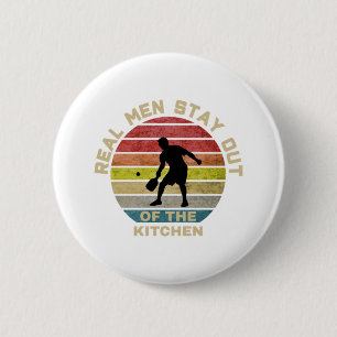 Vintage Retro Pickleball Roligt Knapp