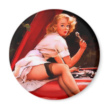 Vintage Retro Pinup Mechanic Girl
