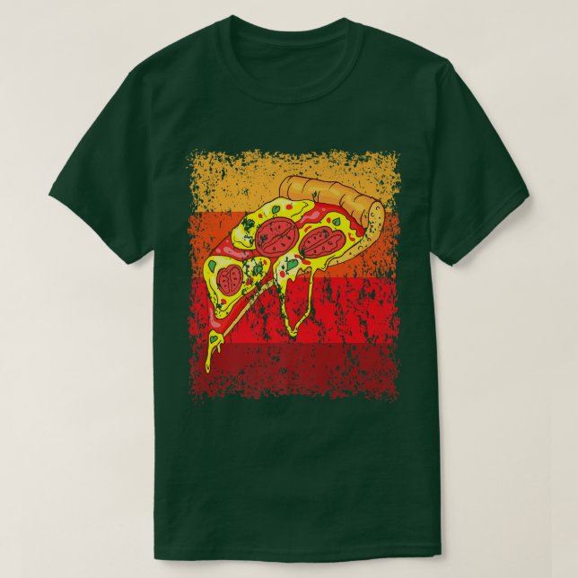 Vintage Retro Pizza 1832  T Shirt (Design framsida)