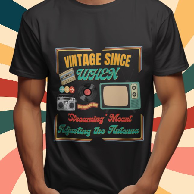 Vintage Retro Present T-shirt - Retro Födelsedagsp (Vintage Since Year, Perfect Retro Gift For Birthdays. Vintage Years Are always Cool with Cassette )