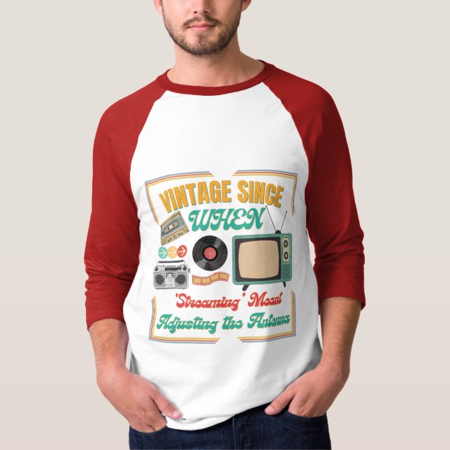 Vintage Retro Present T-shirt - Retro Födelsedagsp (Framsida)