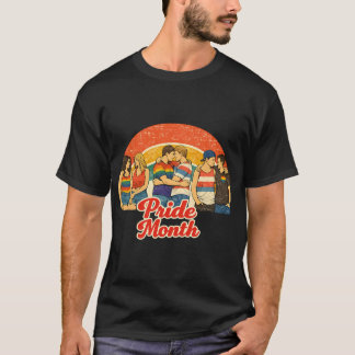 Vintage Retro Pride Månad LGBTQ Firande T Shirt