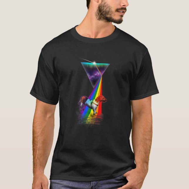 Vintage Retro Prism Chiweenie T Shirt (Framsida)