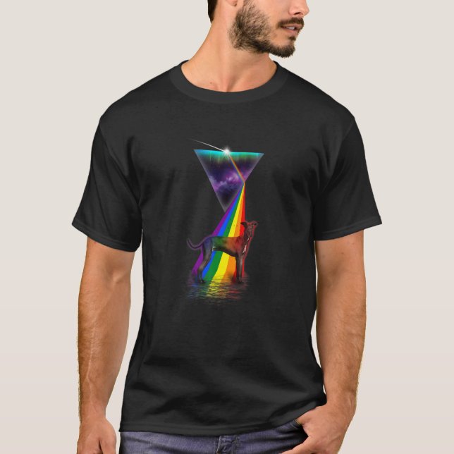 Vintage Retro Prism Greyhound T Shirt (Framsida)