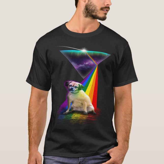 Vintage Retro Prism Puggle T Shirt (Framsida)