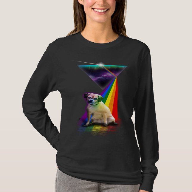 Vintage Retro Prism Puggle T Shirt (Framsida)