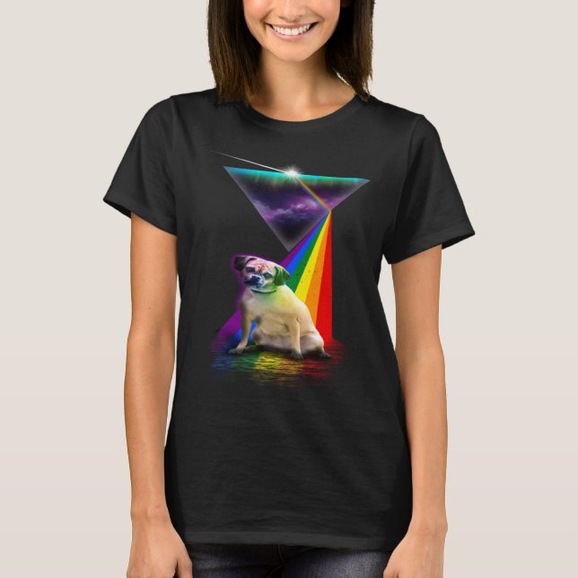 Vintage Retro Prism Puggle T Shirt (Framsida)