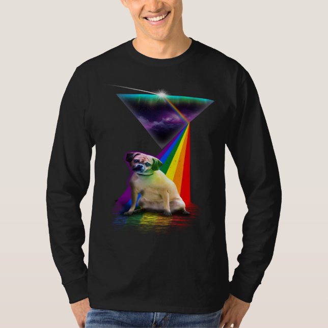 Vintage Retro Prism Puggle T Shirt (Framsida)