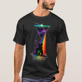 Vintage Retro Prism Snowboarding T Shirt