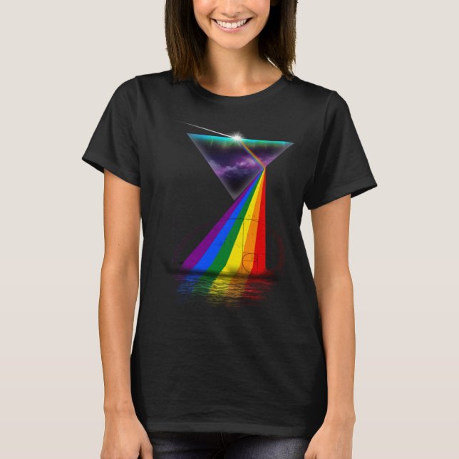 Vintage Retro Prism the Golden Ratio T Shirt (Framsida)