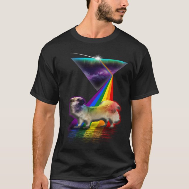 Vintage Retro Prism Tibetansk spanjor T Shirt (Framsida)