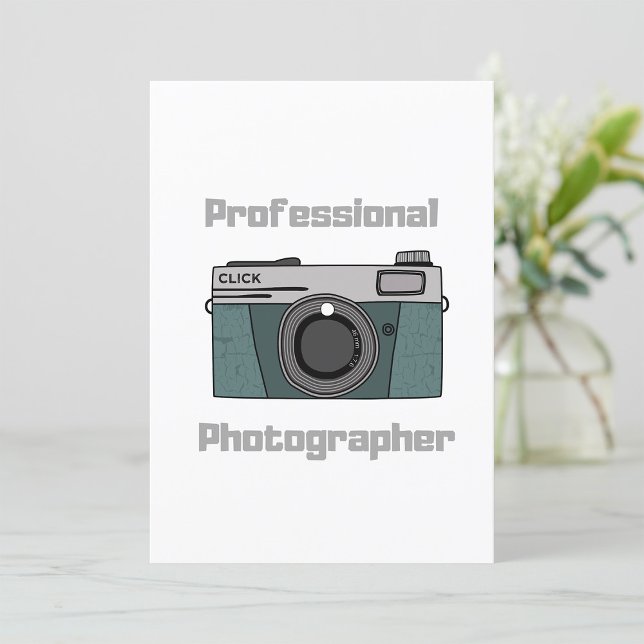 Vintage Retro Professionell Fotograf Kamera Inbjudningar (Skapare uppladdad)
