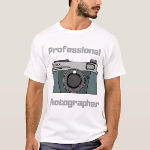 Vintage Retro Professionell Fotografkamera T Shirt
