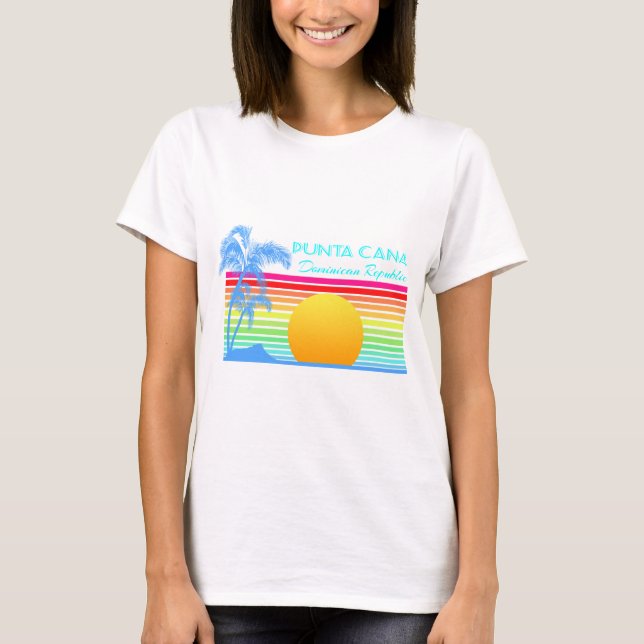 Vintage Retro Punta Cana T Shirt (Framsida)