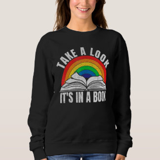 Vintage Retro Rainbow Take A Look It's In A Book R T Shirt