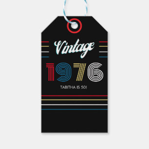 Vintage Retro Rand 1976, 50-årsdag eller återfören Presentetikett