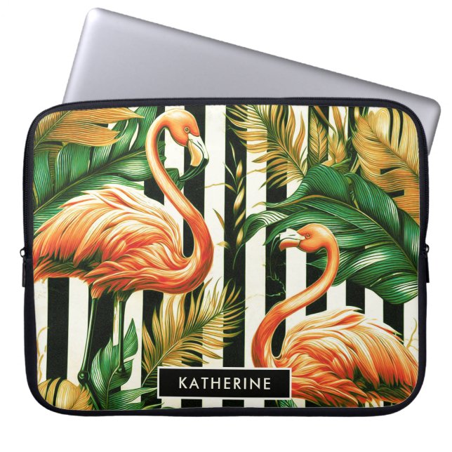 Vintage Retro Rand Flamingo Laptop Fodral (Framsidan)