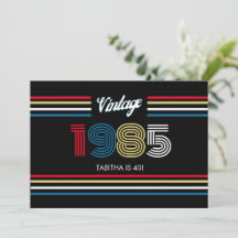 Vintage Retro Randiga Primärfärger 1985