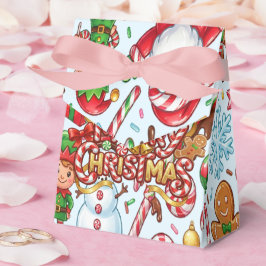 Vintage Retro Red Candy Cane Wonderland Christmas Presentaskar