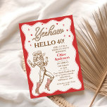 Vintage Retro Red Yehaw Cowgirl 40:e födelsedagen Inbjudningar<br><div class="desc">Vintage Retro Red Yehaw Cowgirl 40:e födelsedagsinbjudan Red and Brown cowgirl eller western themed 40:e födelsedagsinbjudan med en cowgirl image,  rope stil text,  stars and scalloped gräns. Den här inbjudan till hej 40 cowgirl-födelsedag är perfekt för en western 40-årsdag men kan användas i alla åldrar.</div>