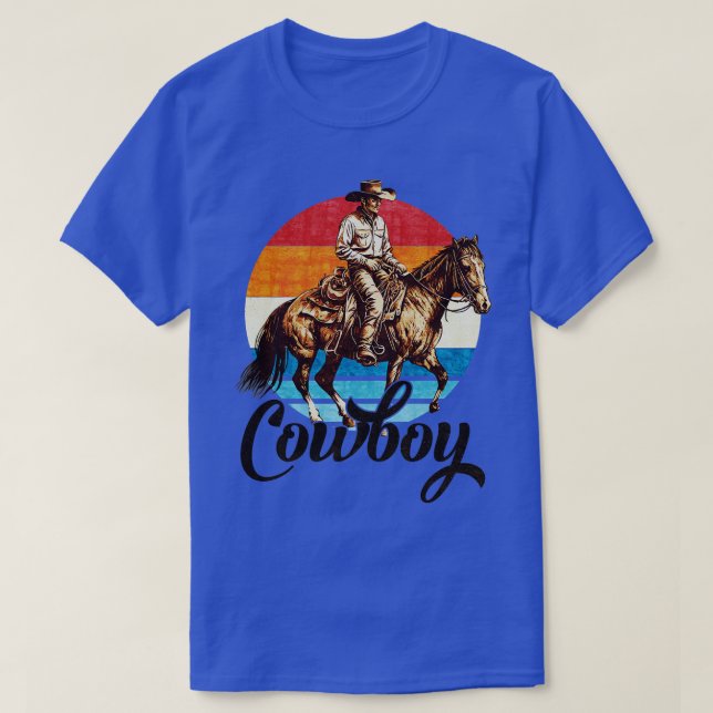 Vintage Retro Rodeo Cowboys  Equest T Shirt (Design framsida)