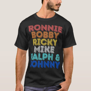 Vintage Retro Ronnie Bobby Ricky Mike Ralph och Jo T Shirt