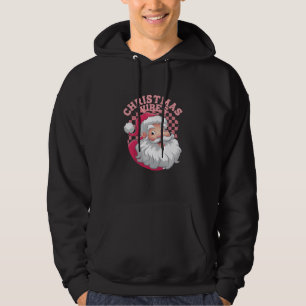 Vintage Retro Rosa jultomte Hoodie