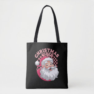 Vintage Retro Rosa Tomte Jul Tygkasse