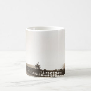 vintage retro San Clemente pir California sepia Kaffemugg