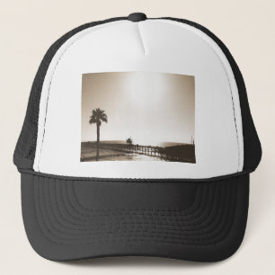 vintage retro San Clemente pir California sepia Truckerkeps