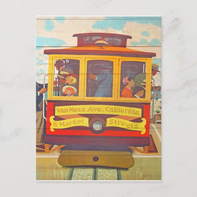 Vintage Retro San Francisco Travel Turism Vykort (Framsida)